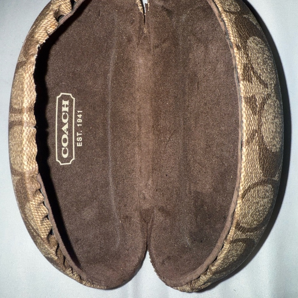 Coach Taupe & Brown Classic Print Sunglasses Case - Picture 7 of 7